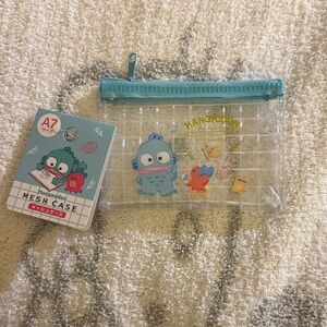 Sanrio Hangyodon Clear Mesh Case with Blue Accents